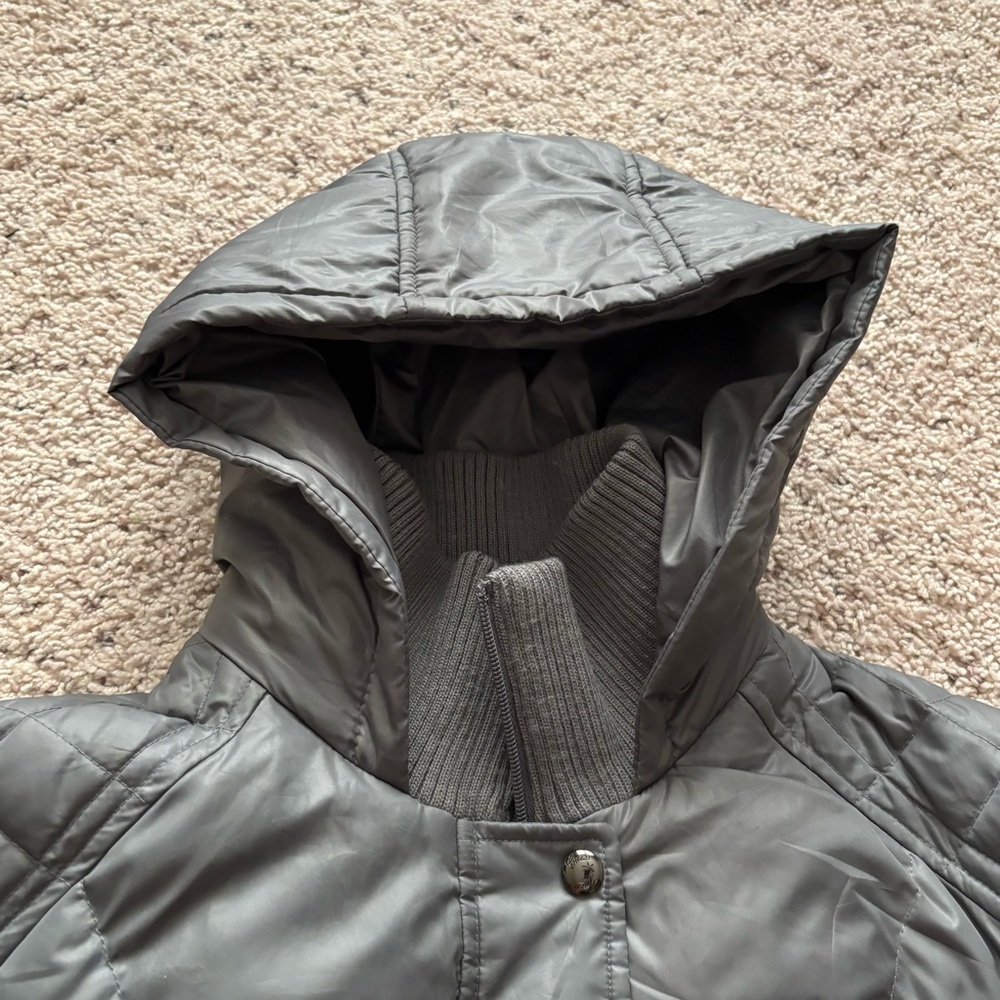 Guess Women's Grey Puffer Coat  size L - preowned - Picture 6 of 12